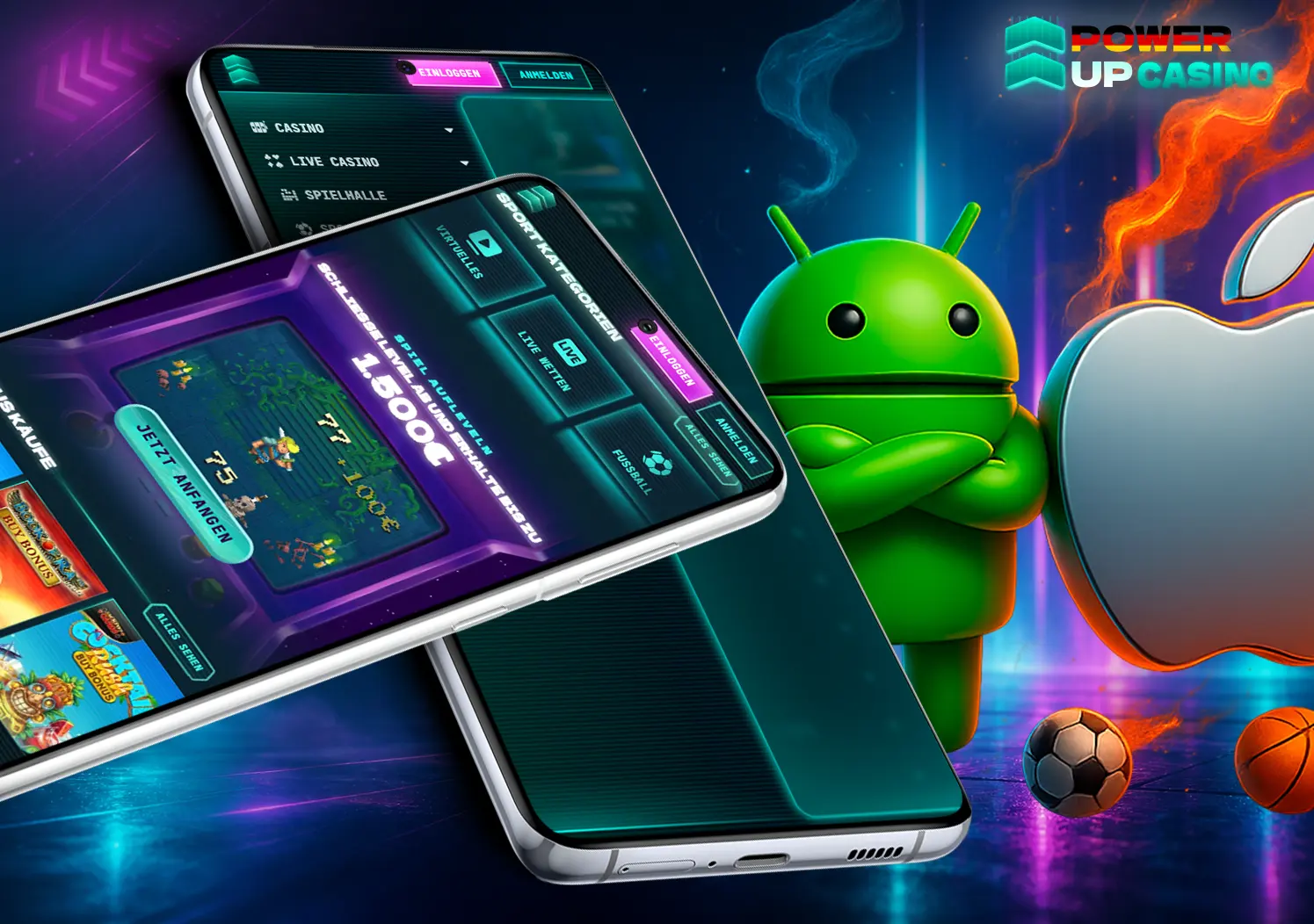 Power Up Online-Casino-App für Android und iOS