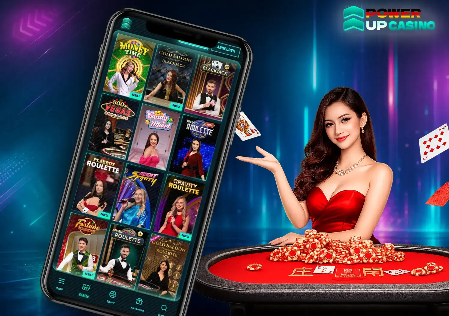 Live-Casino mit Dealer am Spieltisch auf Ihrem Mobilgerät